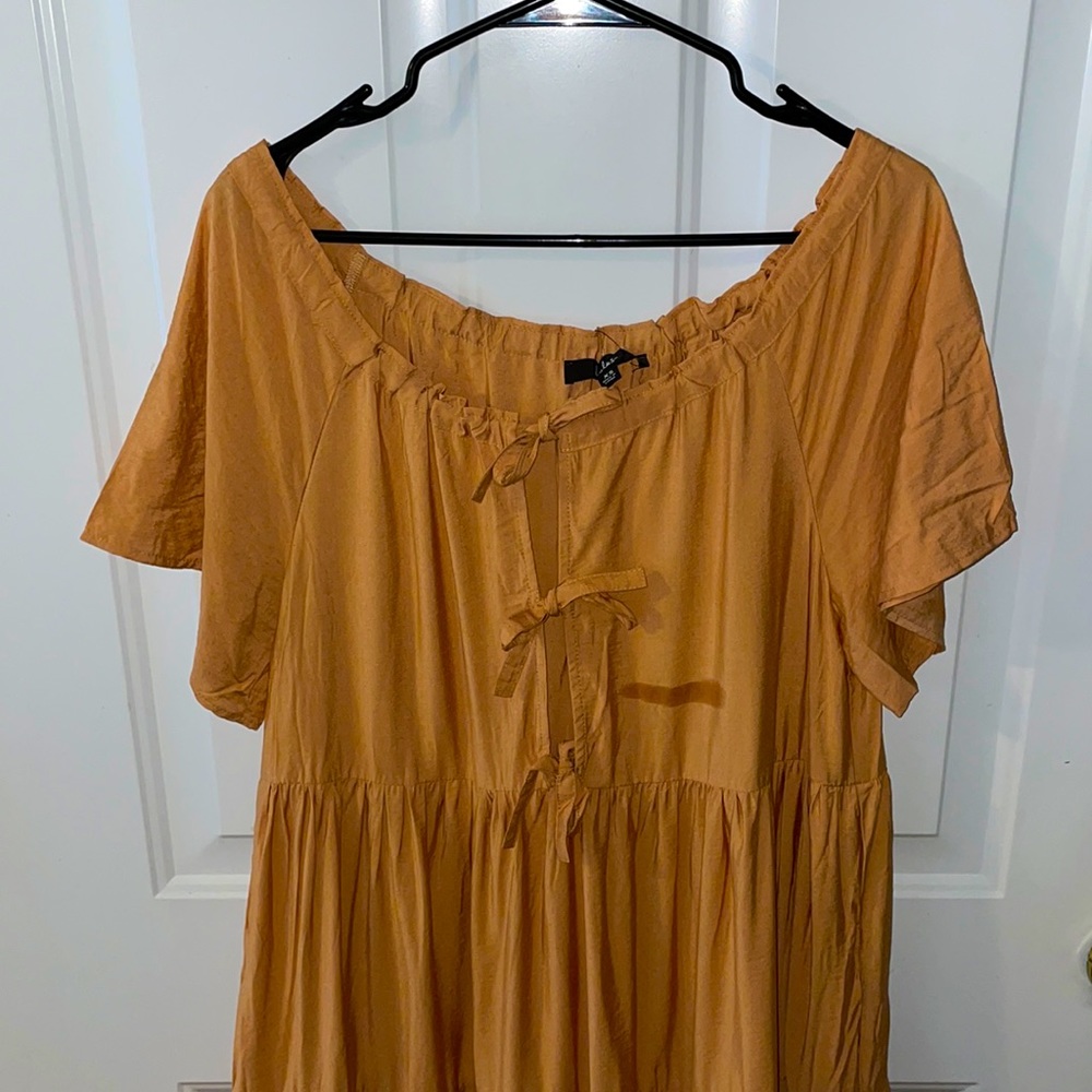 A6 - 306 🧡Lulus Burnt Light Orange Tiered Maxi with pockets! - Picture 3 of 7